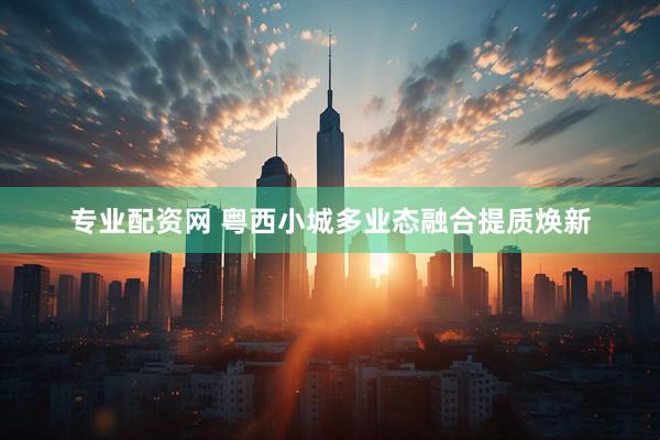 专业配资网 粤西小城多业态融合提质焕新