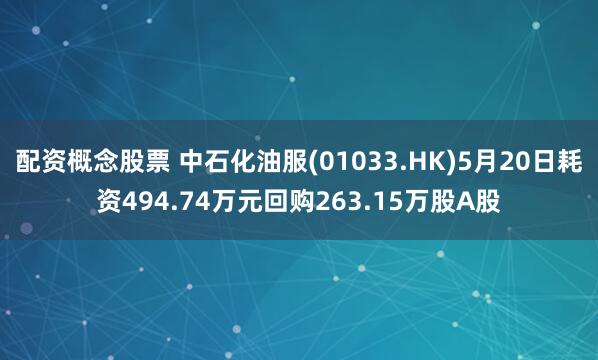 配资概念股票 中石化油服(01033.HK)5月20日耗资494.74万元回购263.15万股A股
