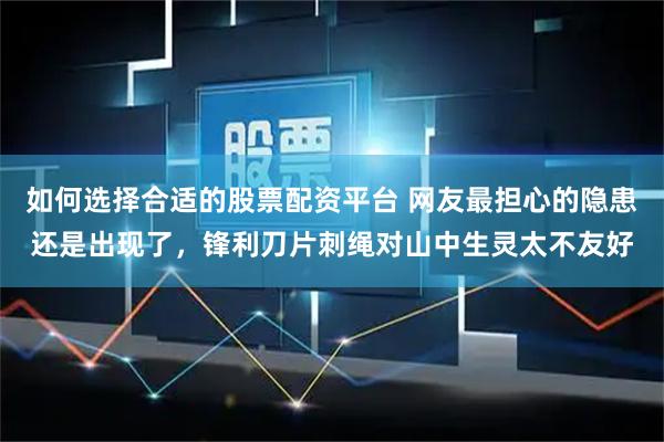 如何选择合适的股票配资平台 网友最担心的隐患还是出现了,锋利刀片刺绳对山中生灵太不友好